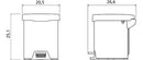 Lixeira Inox C/ Pedal 5l Tampa Preta Tramontina