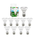 Kit 10 Lâmpadas Par 20 7W Bivolt E27 6500K Taschibra
