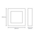Painel Led Quadrado Sobrepor 18W Bivolt Preto Lux Taschibra