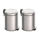 KIT 2 Lixeiras Inox com Pedal 5L Tramontina