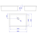 Cuba Embutir/ Sobrepor Retangular 565X405mm Branco Deca