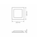 Painel Led Embutir 18W Quadrado Smart WI-FI Taschibra