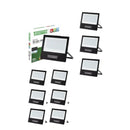 KIT 10 Refletores Led Slim 150W 6500K PRETO Taschibra