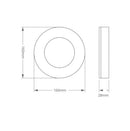 Painel Led Redondo Sobrepor 6500K 12W Lux Taschibra
