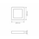 Painel Led Quadrado Sobrepor 18W Smart WI-FI Taschibra