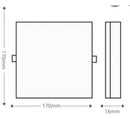 Painel Led 24w Quadrado 4000k Borda Infinita Taschibra