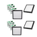 Kit 10 Painéis Led 18W Lux Quadrado Sobrepor Preto 3000K Taschibra