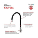 Torneira de Mesa para Cozinha Preto Galiflex Docol