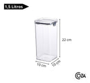 Pote Lock 1,5 L Cristal Coza
