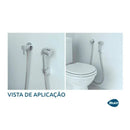 Suporte Quadrado ABS Branco para Ducha Higiênica Blukit