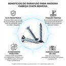 Parafuso para Madeira Cabeça Chata BemFixa