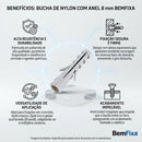 Bucha de Nylon com Anel 8 mm BemFixa