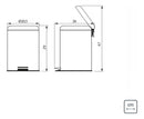 KIT 2 Lixeiras Inox com Pedal 5L Tramontina