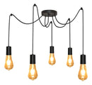 Pendente Tears 5xe27 Preto Taschibra