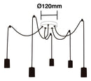 Pendente Tears 5xe27 Preto Taschibra