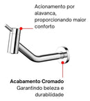 Torneira Lavatório Parede Nova Loggica Docol
