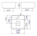 Cuba de Apoio Quadrada com Mesa 30 cm Slim Branca Deca – L.11030.M.17