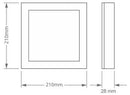 Painel Led 18w Quadrado Sob 6500k Taschibra