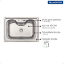 Cuba Sobrepor Inox Morgana 60 Fx 69x49 Tramontina