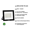 Refletor 50w 6500k Preto Taschibra