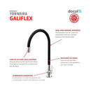 Torneira de Mesa para Cozinha Preto Galiflex Docol