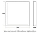 Painel Frameless 24w Embutir 3000k Quadrado Taschibra
