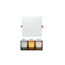 Kit 10 Painéis Led 17W Quadrado 4000K Borda Infinita Taschibra